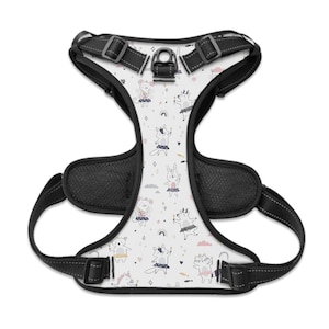 Fairy Tale Adjustable Dog Harness, Cute Animal Pattern No-Pull Harness for Small, Medium, and Large Dogs