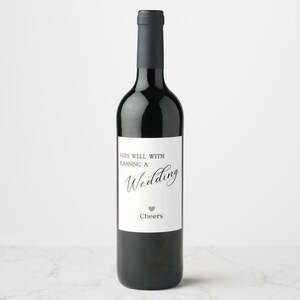 Wedding Planning Wine Label | Custom Proposal Bottle Stickers | Waterproof Personalized Wine, Champagne or Liquor Bottle Labels