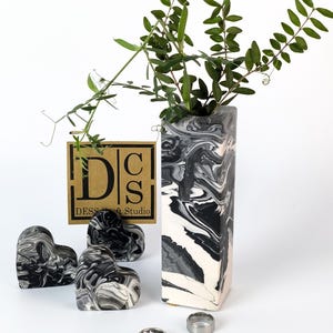 Cadeauset van 4 vazen en 3 harten fotokaarthouders Modern kamerdecor Bureaubladdecoraties Moeder zus housewarming gastvrouw vrouw plank esthetiek