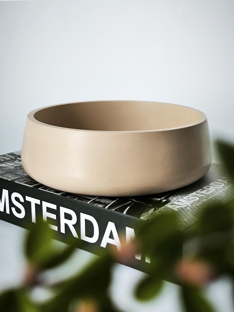 Handgjord skål i svart och vit marmor: Soffbordsbricka, nyckelhållare 5 Light Beige