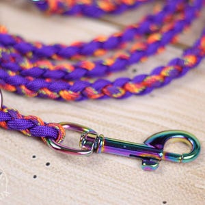 Braided Dog Lead - Custom Dog Leash for Small Dog or Medium Dog - 185 cm/6 feet lead - Long Dog Lead Handmade - Multicolor Leashes Dog Gift