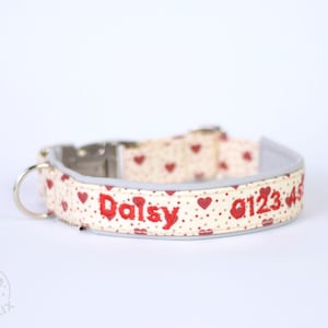 Personalized Dog Collar - Custom Dog Collar for Medium Dog/Large Dog - Embroidered Collar with Name Telephone Number - Padded Custom Collar