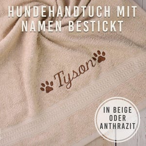 Personalized Dog Towel - Custom Dog Towel - Beach Towel Kitchen Towel Hand Towel for Dogs - Customized with Dog Name - 100 x 50 cm/40" x 20"