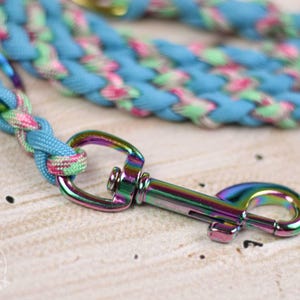 Braided Dog Lead - Custom Dog Leash for Small Dog or Medium Dog - 2 m/6.5 feet - Long Dog Lead Handmade - Adjustable Leash Leashes Dog Gift