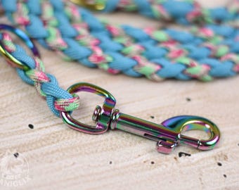 Braided Dog Lead - Custom Dog Leash for Small Dog or Medium Dog - 2 m/6.5 feet - Long Dog Lead Handmade - Adjustable Leash Leashes Dog Gift