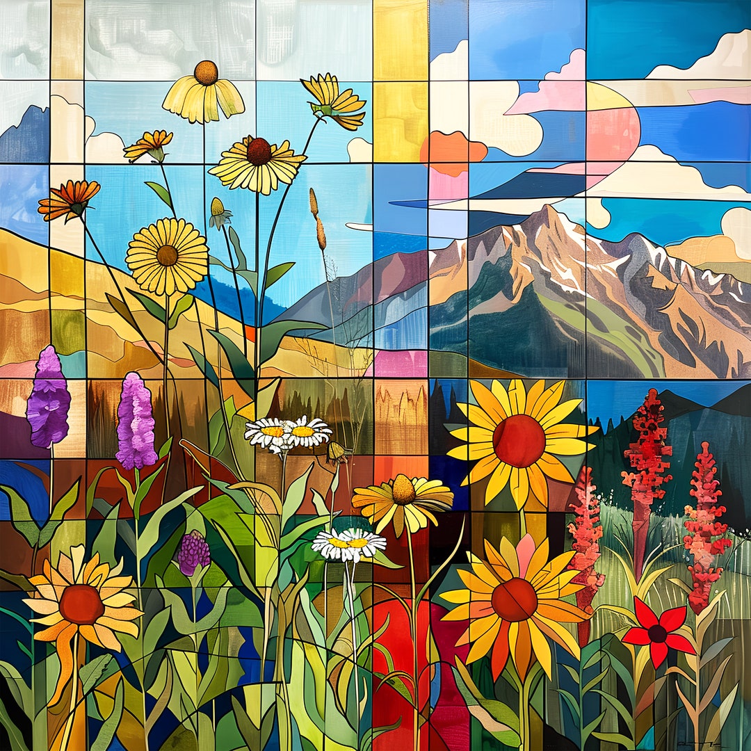 Glass Samples Collage Stained Glass Collage - Etsy