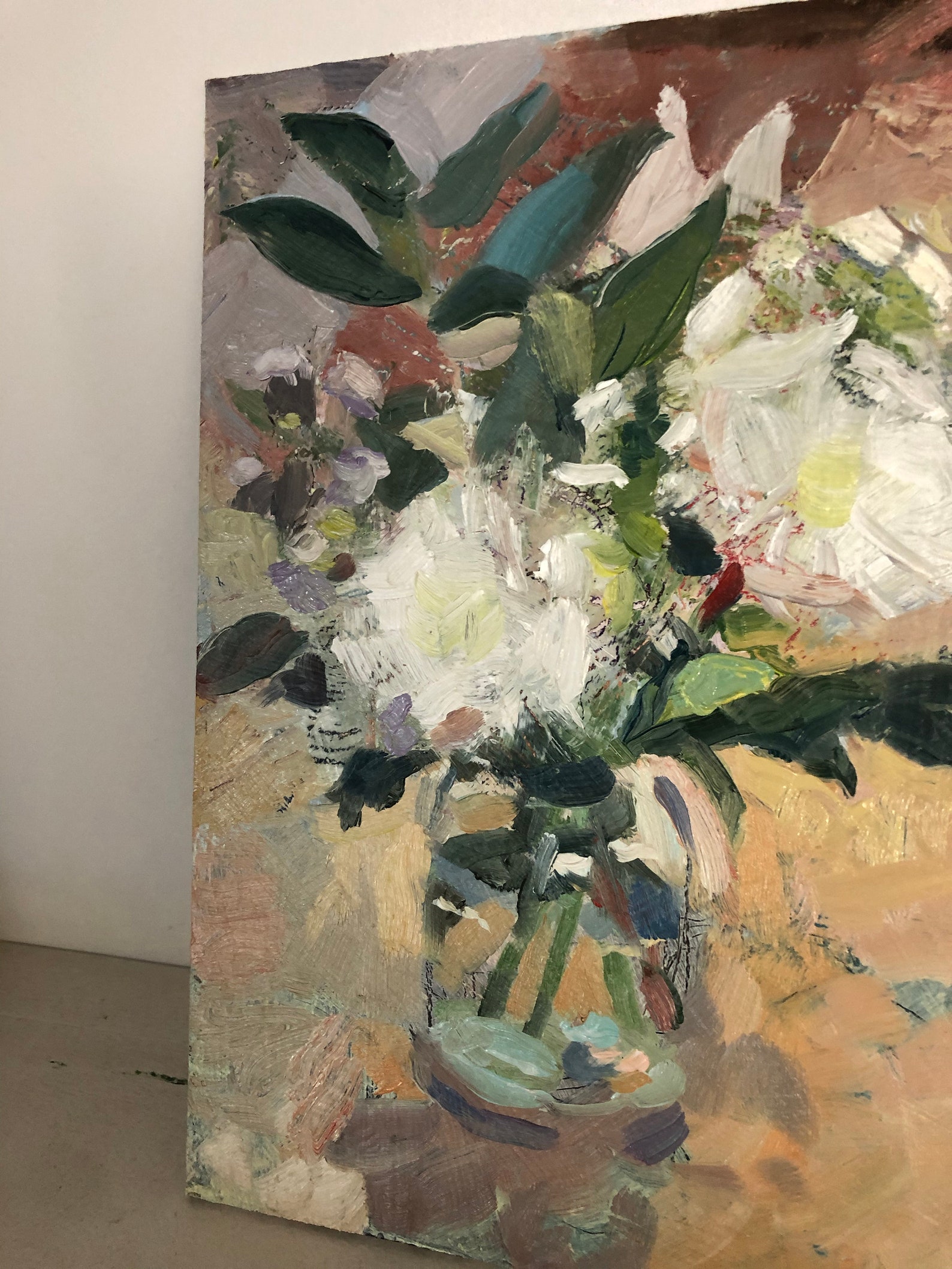 Original Oil painting 9x7 on gesso board. Flower Etsy