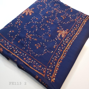 Full Sized Kashmiri Hand embroidered Pure Pashmina shawl, Sozni Hand embroidery, Kashmiri shawl,Wedding Wrap, Mother&#39;s Day Gift