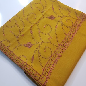 Full Sized Kashmiri Hand embroidered Pure Pashmina shawl, Sozni Hand embroidery, Kashmiri shawl, Wedding Gift