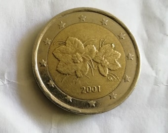 2 Euro Finlandia defecto con errores de acuñación