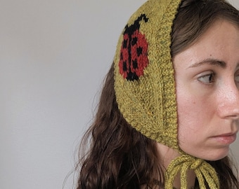 Ladybird Bonnet Knitting Pattern