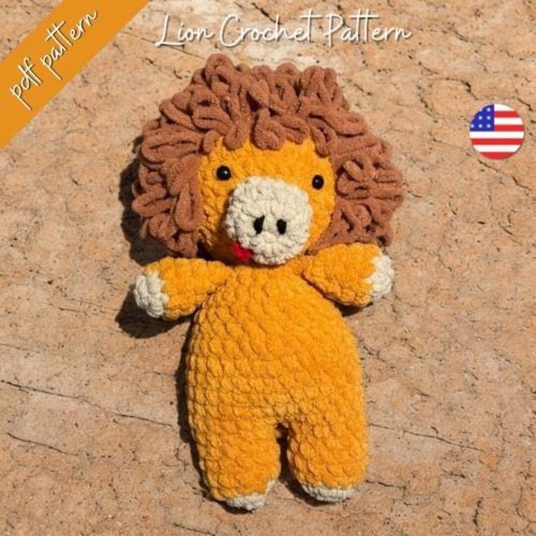 Lion Crochet Pattern , Amigurumi Lion Jungle Animal Crochet PDF Ebook ...