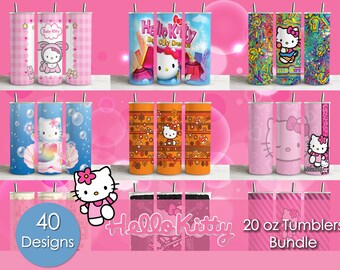 20oz Kitty Tumbler Sublimation PNG bundle , 20oz tumbler wrap , instant download png sublimation