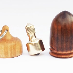 Messing Mini Kreisel, Metallkreisel und Holzkiste, Kreisel, Messingkreisel, EDC, Schlüsselanhänger, Präzisionskreisel, Schreibtischspielzeug