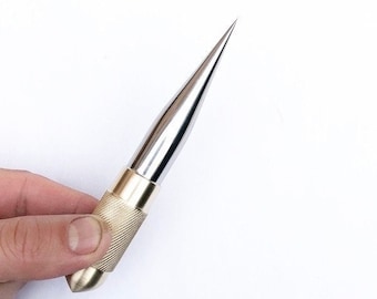 Stainless Steel & Brass Marlin Spike: Paracord Knot Tool