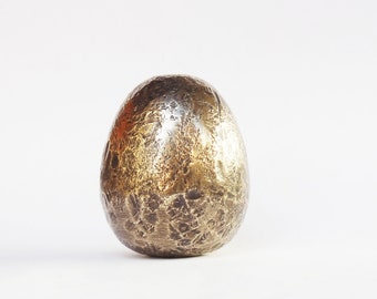 Brass Egg, Solid Brass Egg, Hammered Egg, Desk Toy, Stress Relief Gift