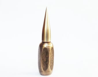 Brass Marlin Spike Fid: Hand-Machined Ropework Tool