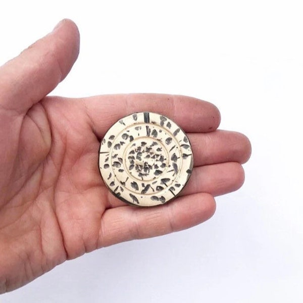 Brass Worry Coin, Textured Brass Coin, Contact coin, Solid Brass EDC Worry Coin, EDC, Worry Stone