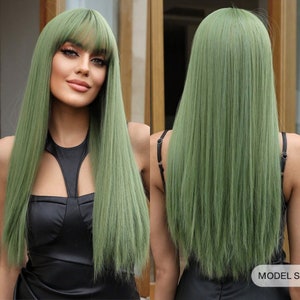 Etsy green wig hot sale