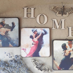 Wooden Wall Decor  Set of 3 / Unique Home Decor / Handmade Wall Art