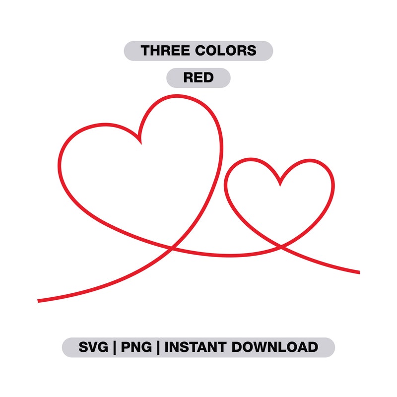 Double Heart Svg - Etsy