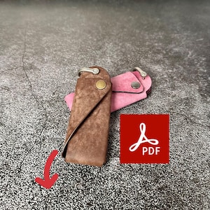 PDF Vorlage - Leder Schlüsselanhänger Muster - DIY Leder - Download PDF - Schlüsselanhänger Muster