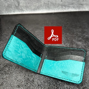 Plantilla PDF – Patrón de billetera de cuero – Cuero DIY – Descargar PDF – Plantilla de billetera
