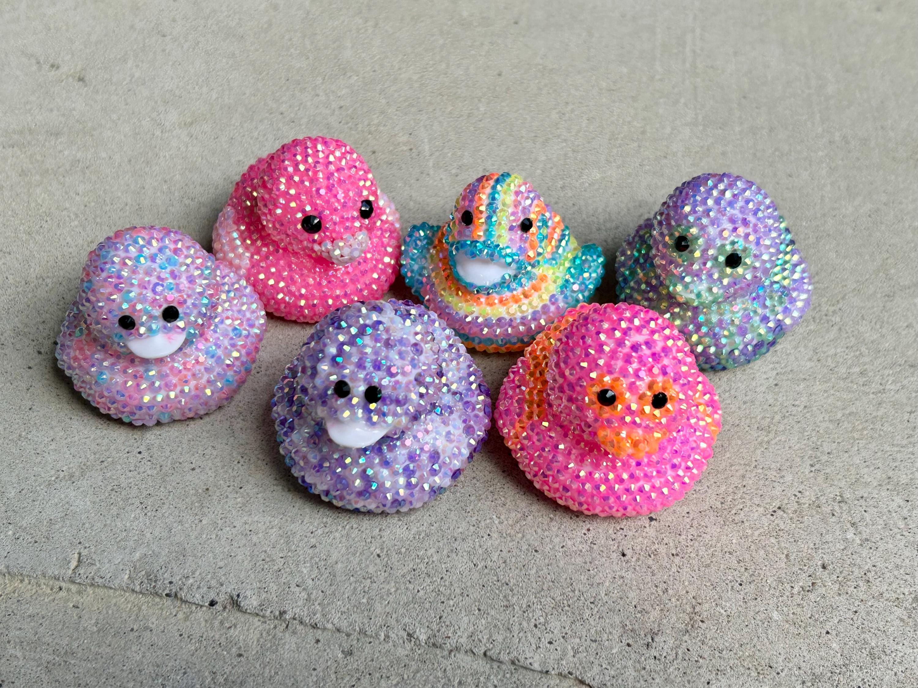 Sparkly Bedazzled Ducks |colorful rhinestone ducks | blinged ducks |sparkly rubber duck | cruise ducks | unique gift | collectibles | decor