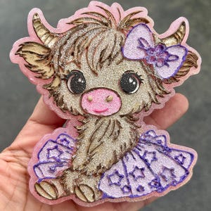 Highland Cow Car Freshie: Tutu Skirt, Farmhouse Chic Car Charm