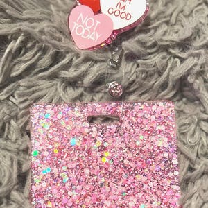 Personalized Valentine’s Day Badge Buddy Set | Vertical & Horizontal Unique Retractable Badge Set | Nurse ID Badge Holder | Custom Gift
