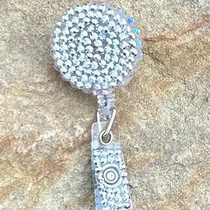 Bedazzled Badge Reel: Rhinestone Retractable ID Clip, Healthcare Gift