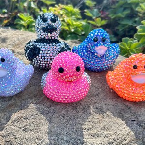 Handcrafted Rhinestone Rubber Duck: Sparkly Collectible Decor