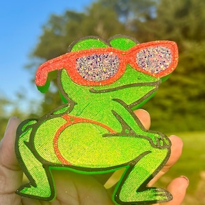 Twerking Frog Car Freshie | Cute Summer Air Freshener | Bougie Frog Accessory | Funny Unique Gift for Her | Handmade Auto Scent | Home Decor