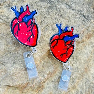 Anatomical Heart Badge Reel: Personalized Medical ID