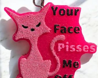 Sarcastic Cat Car Freshie: Funny Novelty Air Freshener