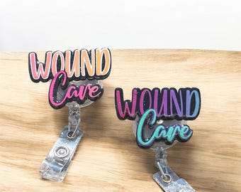 Porta badge avvolgibile per infermieri addetti alla cura delle ferite: porta badge in acrilico fatto a mano