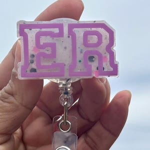 ER  Badge Reel: Retractable Alligator Clip ID Holder