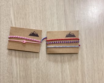 Handmade friendship bracelets