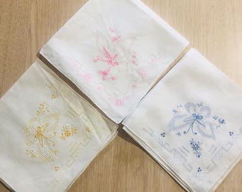 Butterfly vintage handkerchiefs