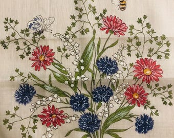Flowered Vintage Handkerchief
