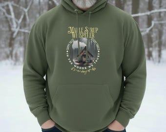 Maple Syrup Whisperer Hoodie: Funny Unisex Cotton-Blend Sweatshirt