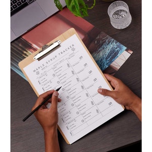 Ahornsirup Tapper Tagebuch/Wochentagebuch Journal Tracker Notiz - Printable Download