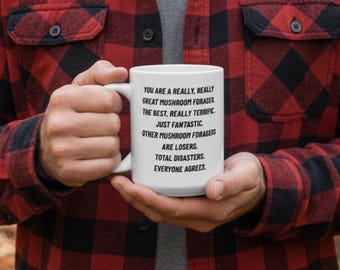 Funny Mushroom Forager Mug, 'Really Great Mushroom Forager' Coffee Cup, Mushroom Lover Gift, Mushroom Humor, Gift for Mushroom Enthusiasts