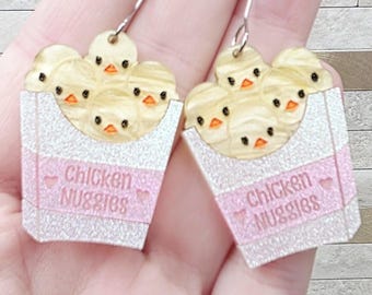 Chicken Nugget Acrylic Earrings | Foodie Gift