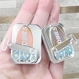Sardine Acrylic Earrings: Quirky Fish Statement Jewelry