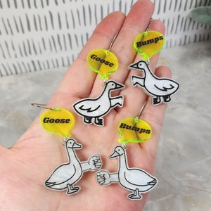 Funny Goosebumps Acrylic Earrings: Laser Cut Novelty Gift