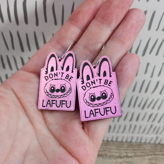 Fun Rude Lafufu Acrylic Earrings: Unique Statement Jewelry