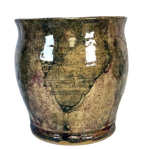 Handmade Studio Pottery Vessel Signed Artisan Stoneware Planter Cachepot Rustic Organic Ceramic Bowl