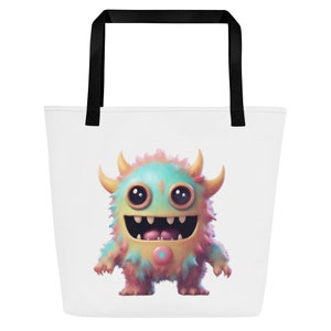 Candy Monster Large Tote Bag