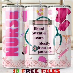 Nurse Tumbler Wrap, Funny Nurse Gift, Nurse Sublimation Wrap, Nursing Student Tumbler, 20oz Sublimation, Tumbler PNG Design